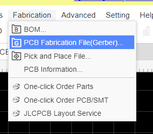 Use the fabrication menu